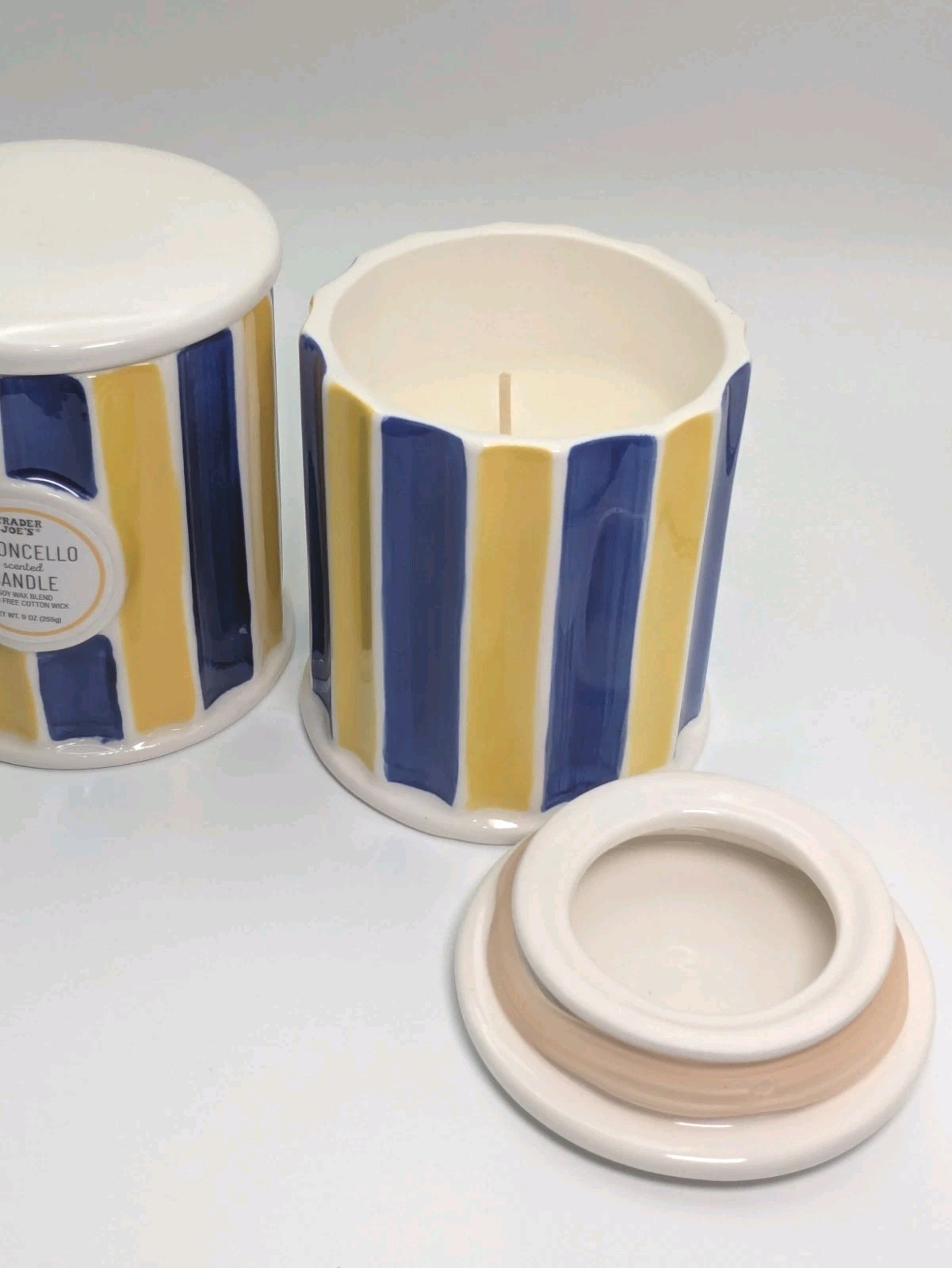 Trader Joes Limoncello Scented Candle 9 OZ Special Edition Soy Wax Blend Lid NEW