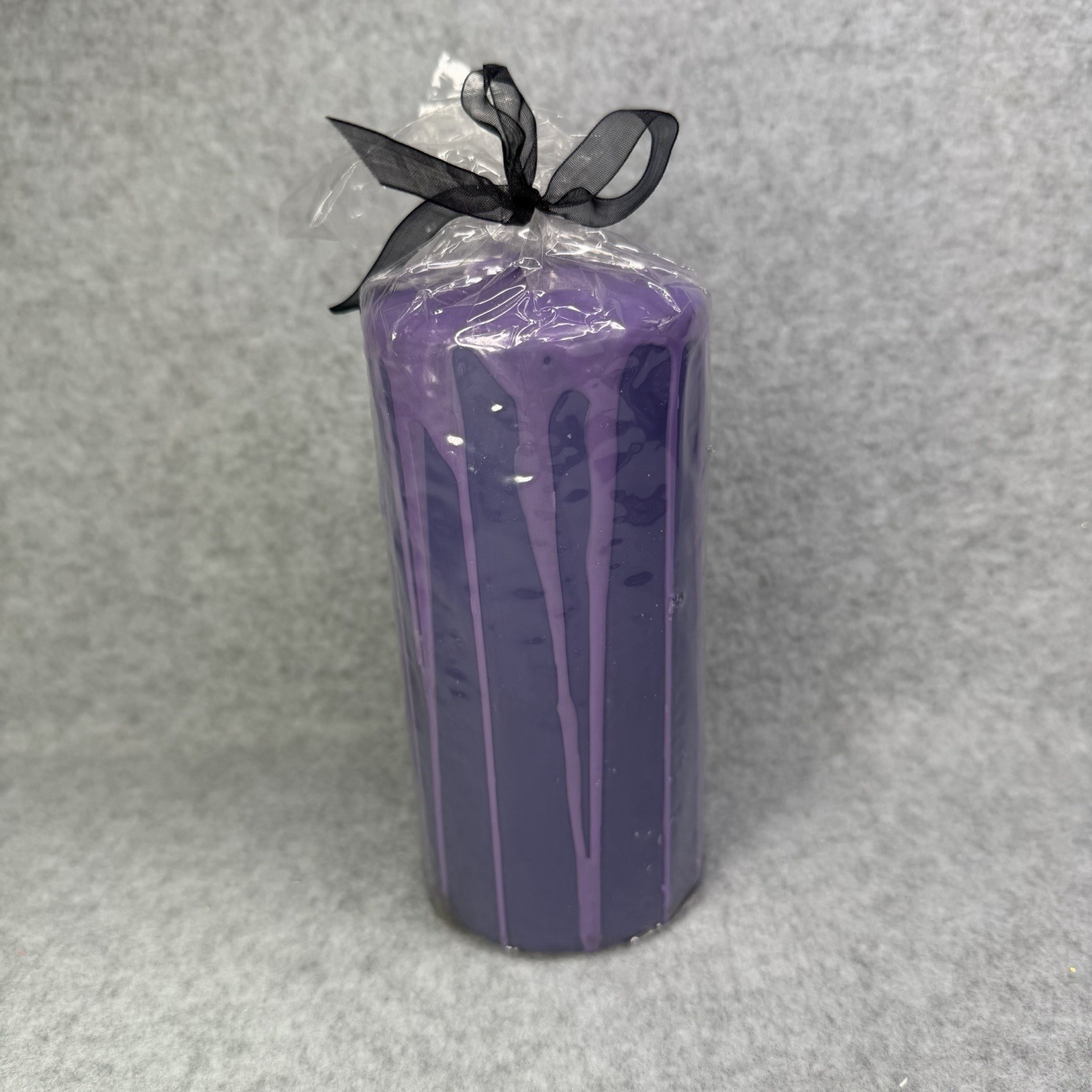 Halloween Purple Sealed NEW Bleeding Pillar Candle Unscented Place & Time