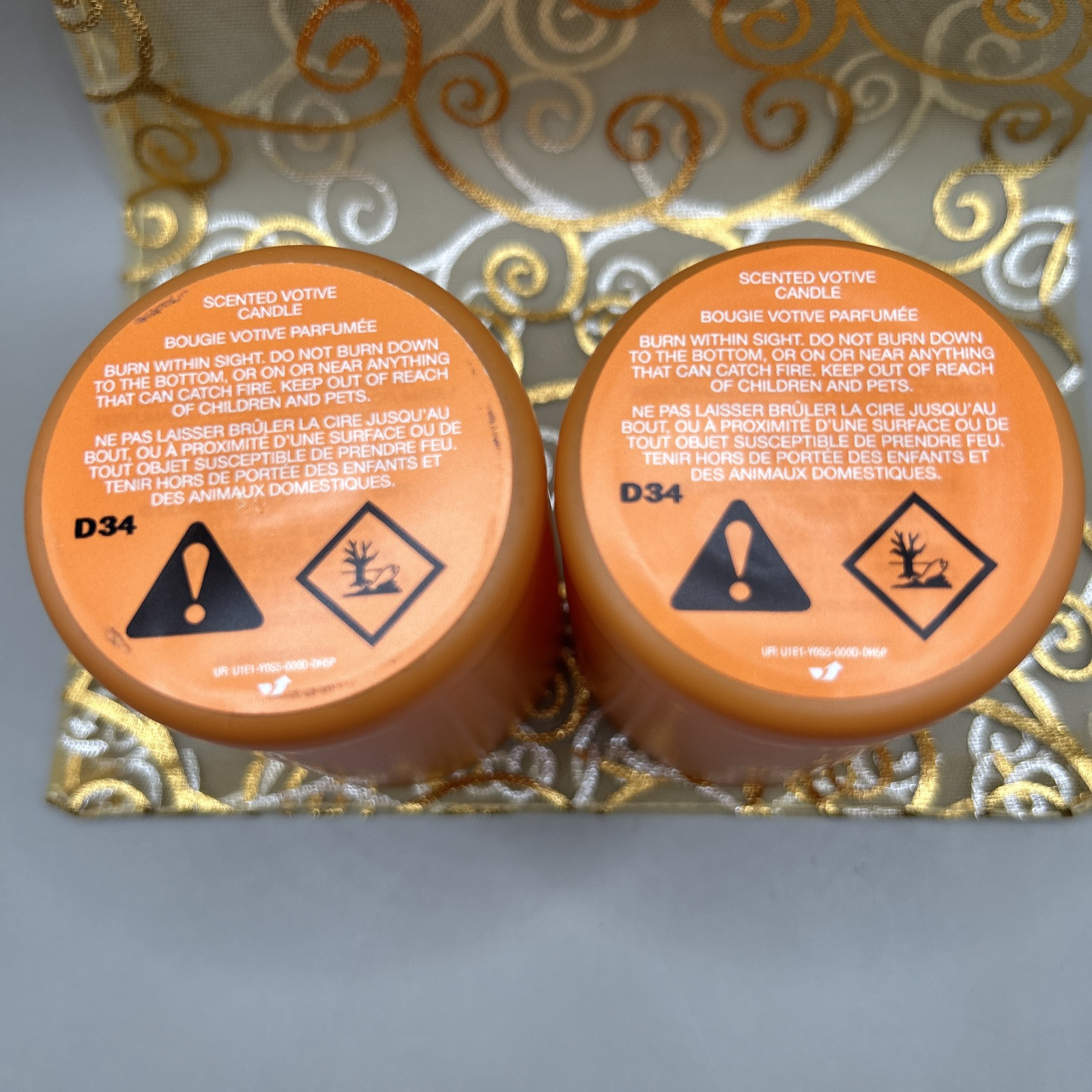 Clinique Happy Scented Home Candle Small Size NEW Set Of Two & Organza Bag