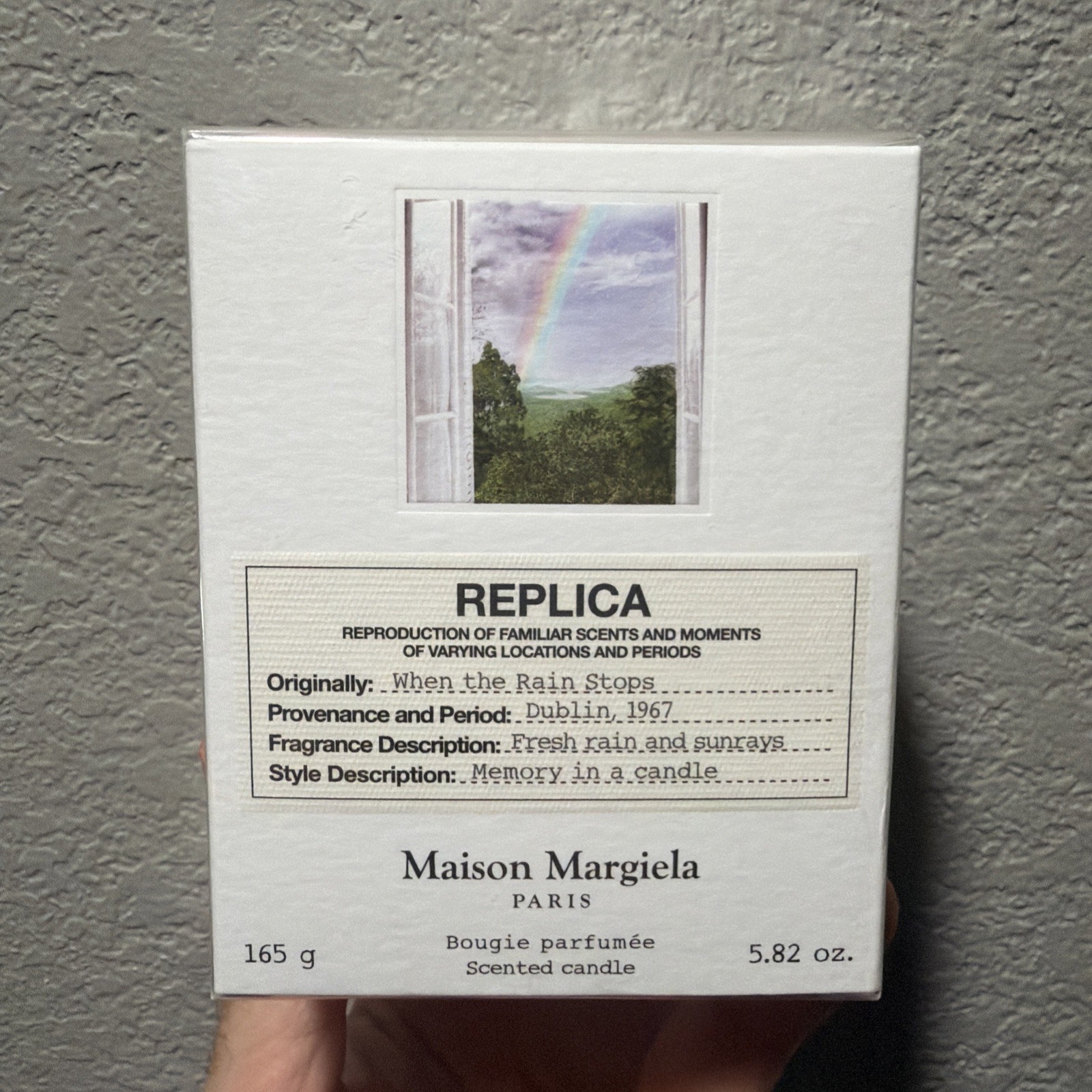 Maison Margiela Replica When the Rain Stops Scented Candle Fresh Rain 5.82oz NEW