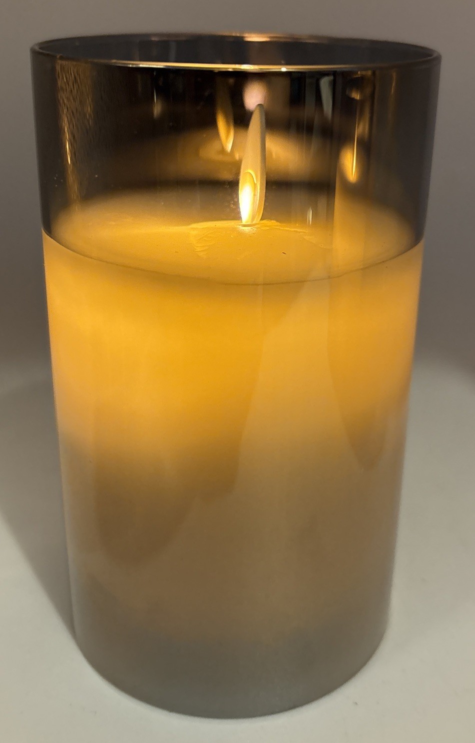 LED Candles with Remote Flickering Glass 3PCS