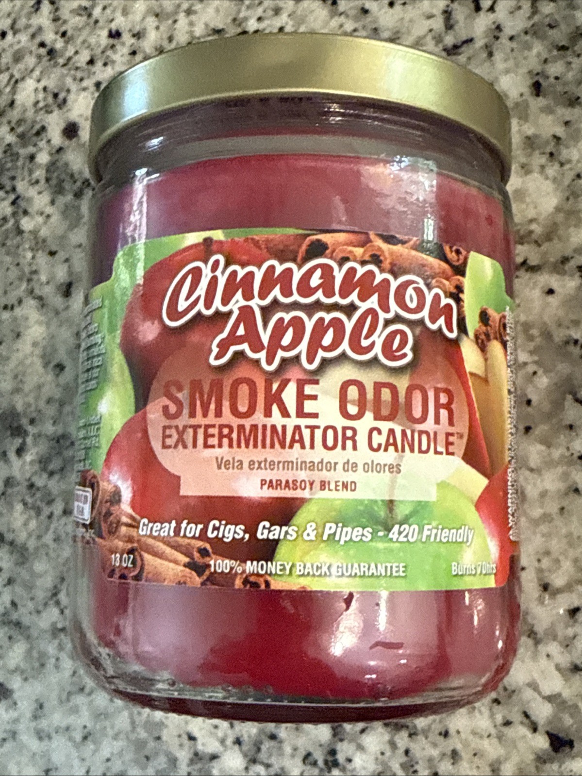 Smoke Odor Exterminator 13 oz Jar Candle Cinnamon Apple