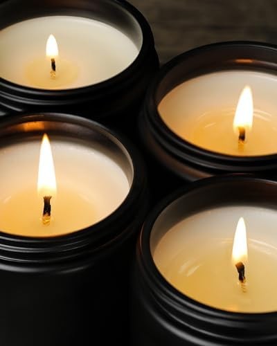 AOOVOO Scented Candles for Men – 4 Pack Candles for Home Scented, 36oz Soy Wa…