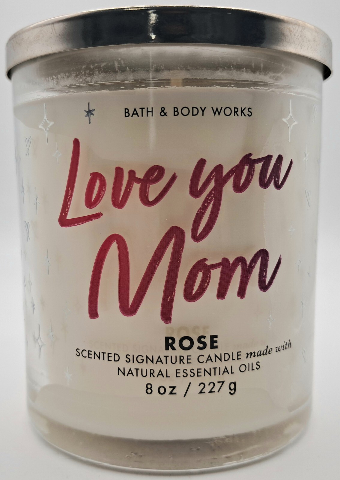 NEW! Bath And Body Works “Love You Mom” Rose Single Wick Candle