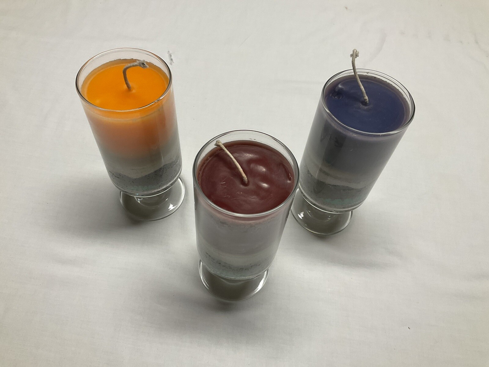 3 Homemade Sand Art Candle in Glass Landscapes