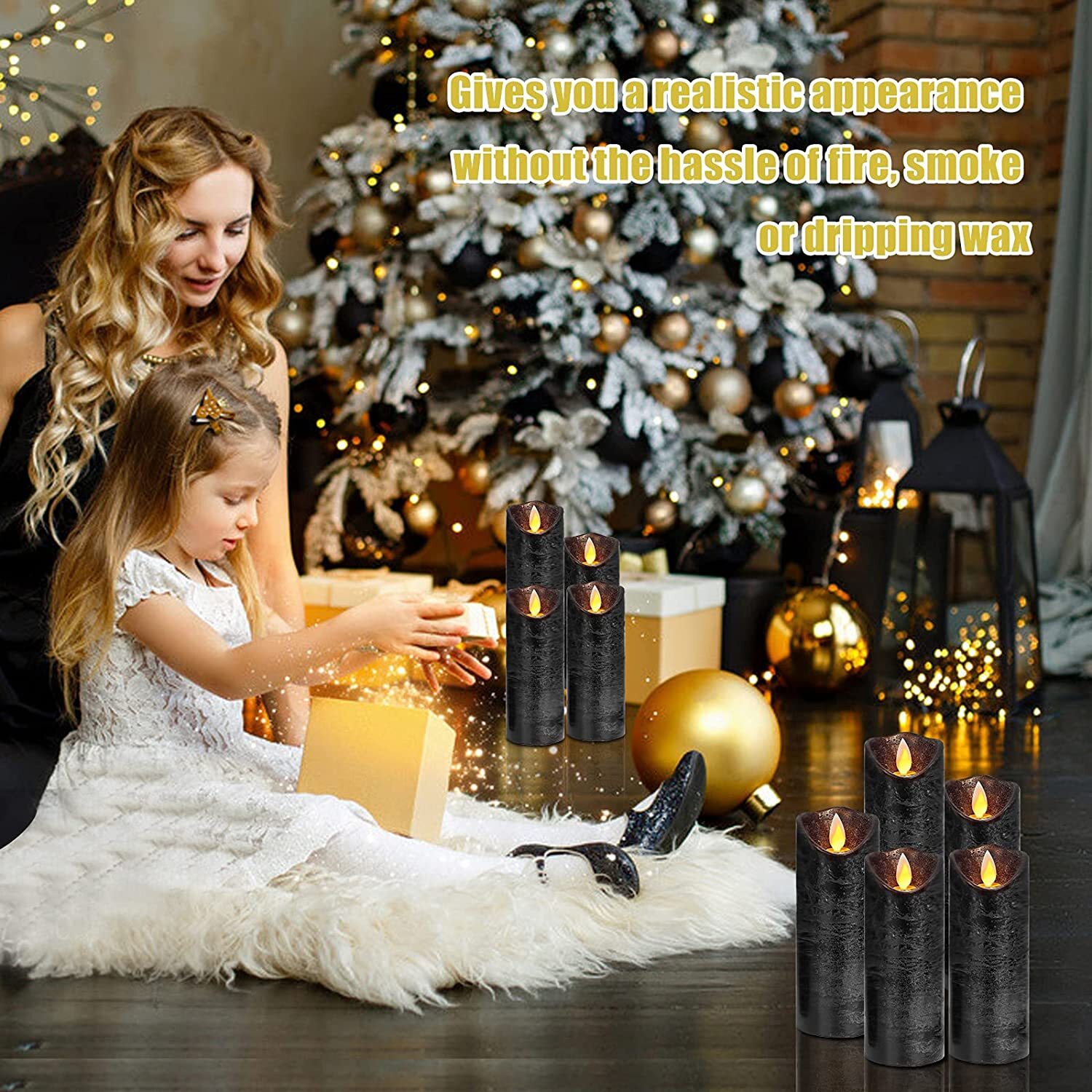 9Pcs LED Real Wax Remote Control Flameless Candles Party Romantic New Decoration