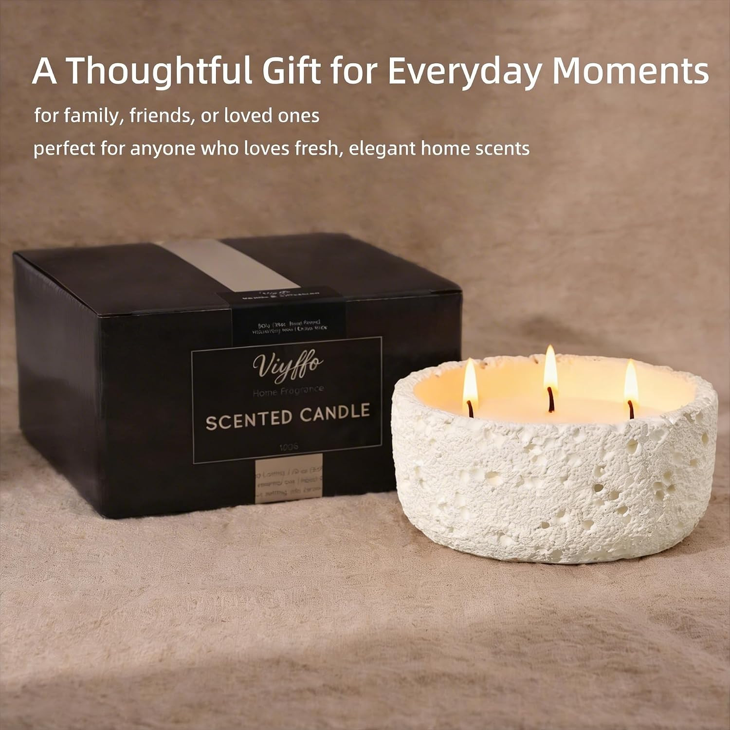 20Oz Large Scented Candle – Vanilla Dreamscape, 3 Wick Non Toxic Soy Candles for