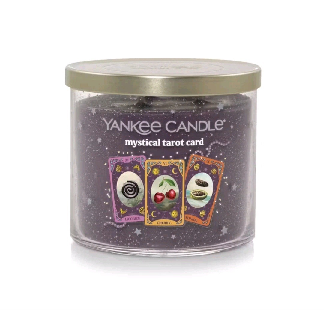 Yankee Candle MYSTICAL TAROT CARD Halloween Home Fragrance 3 Wick Purple Fantasy