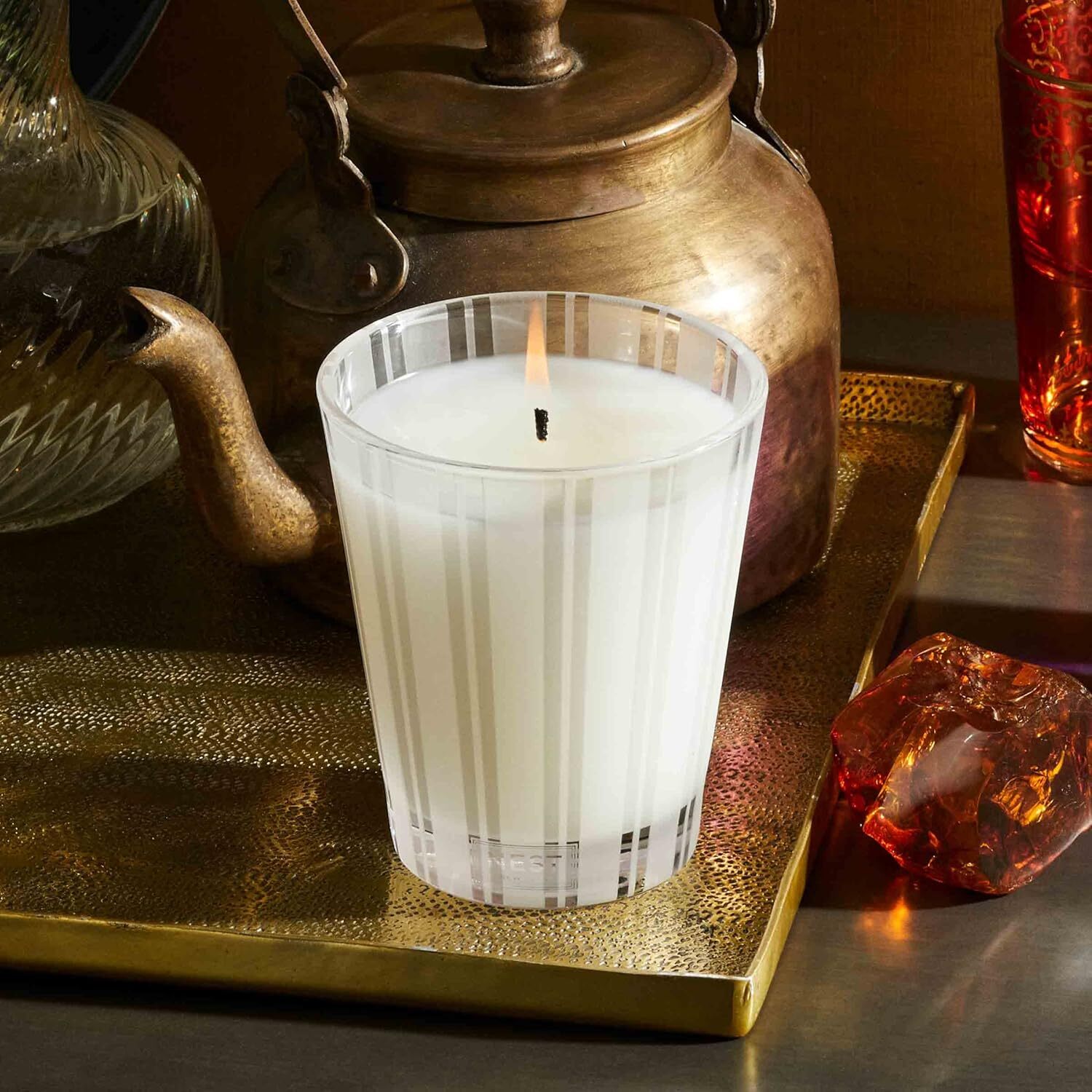 Scented Classic Candle, Indian Jasmine – 8.1 oz – Up to 60-Hour Burn Time