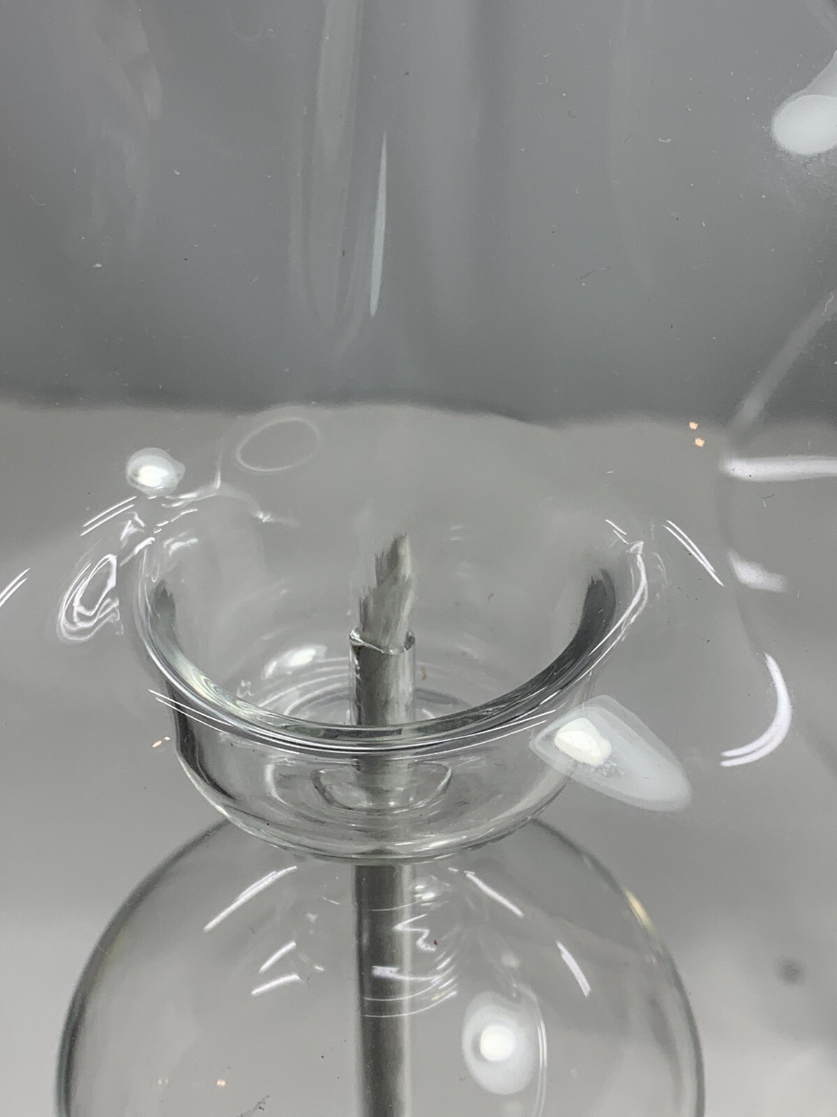 3 Piece Stair Step Glass Calla lily Oil Candles Handblown Glass New Open Box