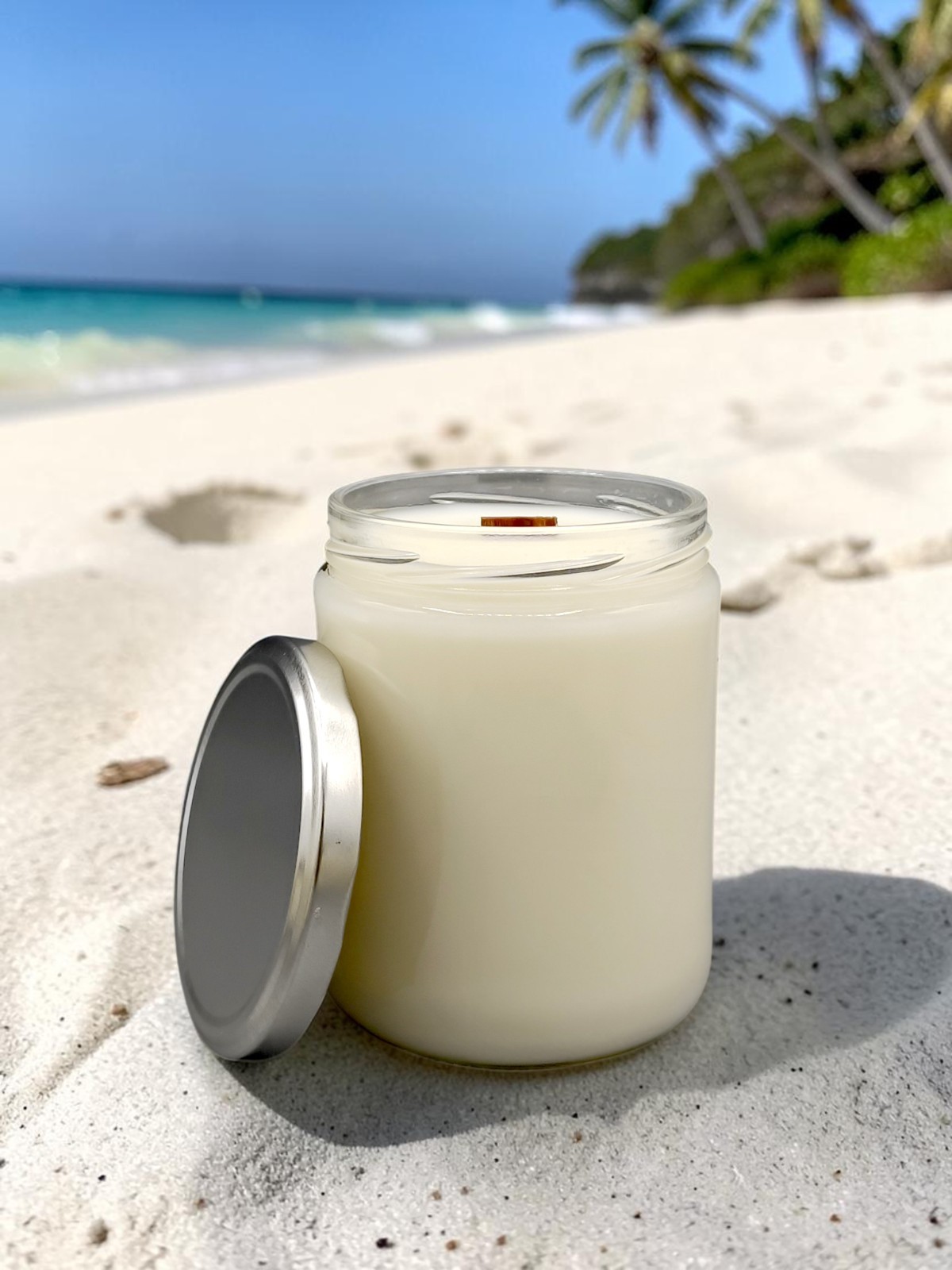 WOOD WICK * PATCHOULI SCENTED CANDLE * Leah’s Lite Candle * 16 OZ