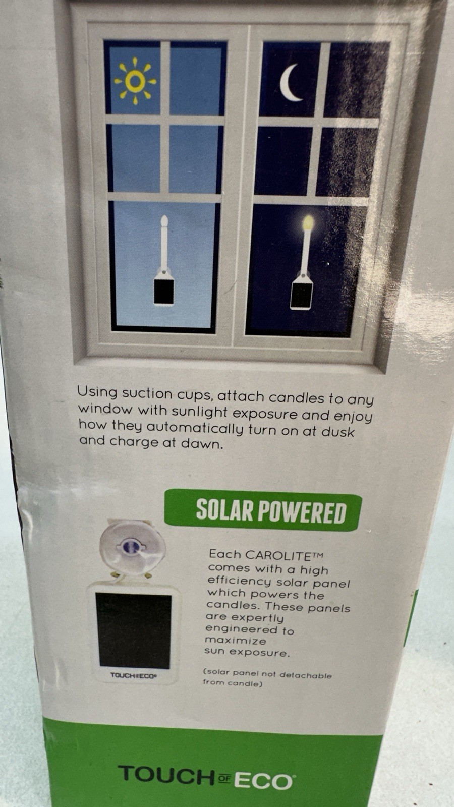 Touch Of Eco LED Flameless Window Candles Suction Cup 9X3 – Need Batteries READ