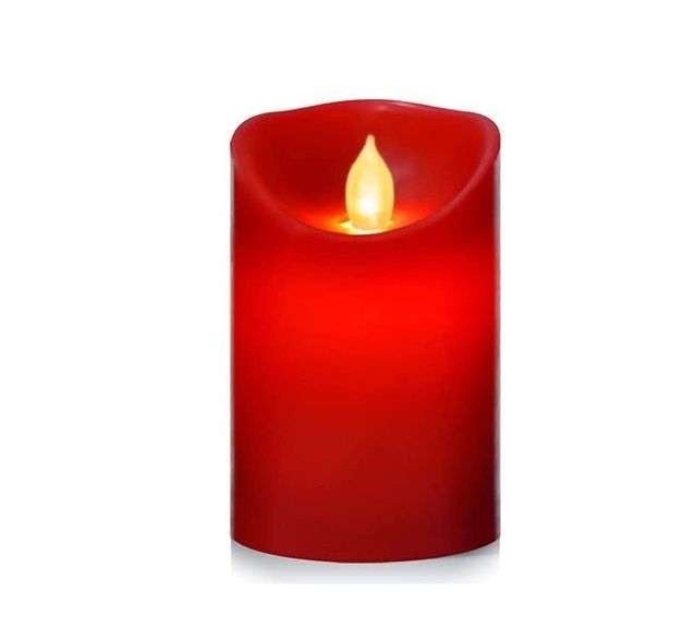 Veraflame Premium Flameless Led Red Candle 3.5″X5″ Radiance Col. Cinnamon Scent
