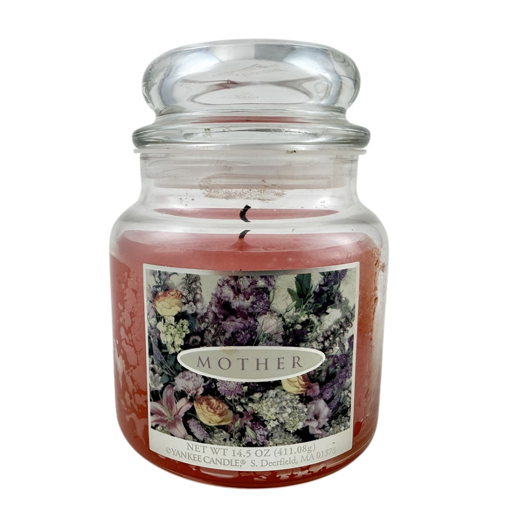 Yankee Candle Vintage Retired PLUMERIA Mother 14.5 oz Silver Label Jar Candle