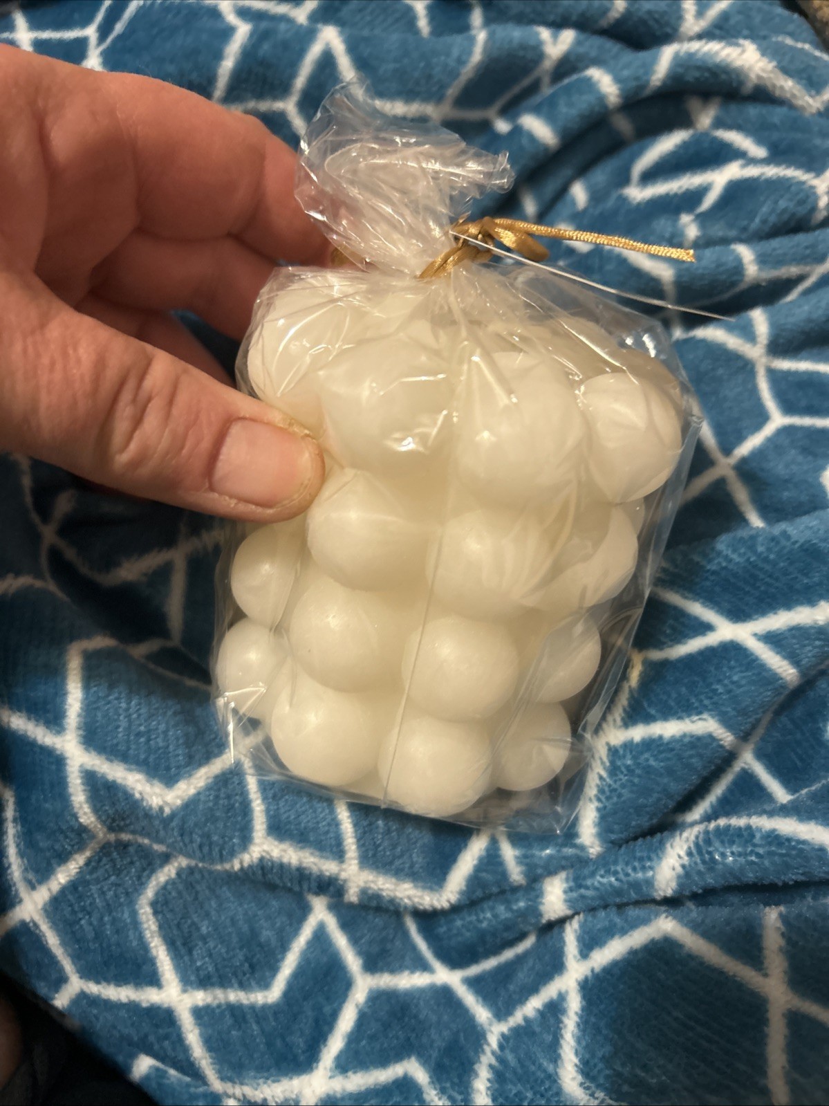 Bubble Pillar Candle Unscented Decorative Home Décor