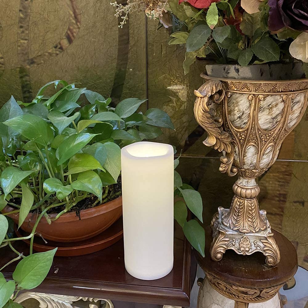 Waterproof Outdoor Battery Operated Flameless Candles with Remote Timer Large Ta