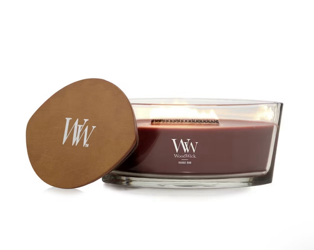 Woodwick Ellipse Scented Yankee Candle Cinnamon Chai 16oz 50 Hours NEW Sealed