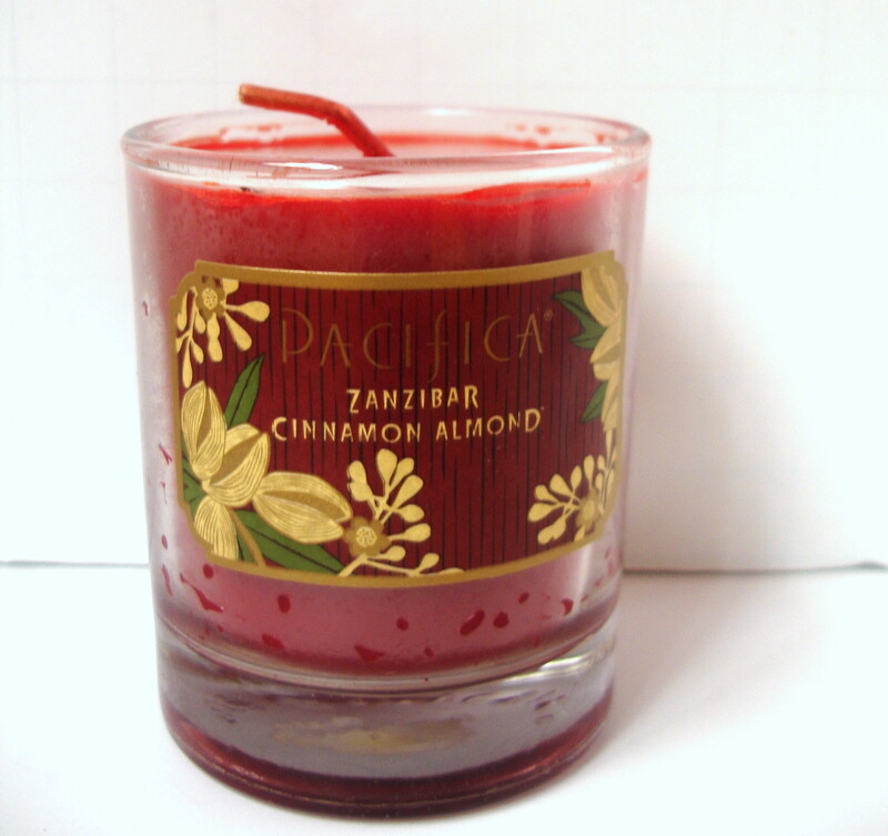 Pacifica ZANZIBAR Candle Cinnamon Almond Natural Essential Oils Discontinued