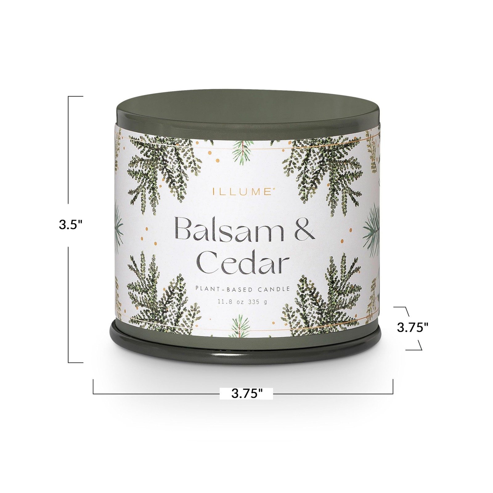 Signature Balsam Cedar Candle 11.8 oz Soy Blend Burns 50 Hours Holiday Gift