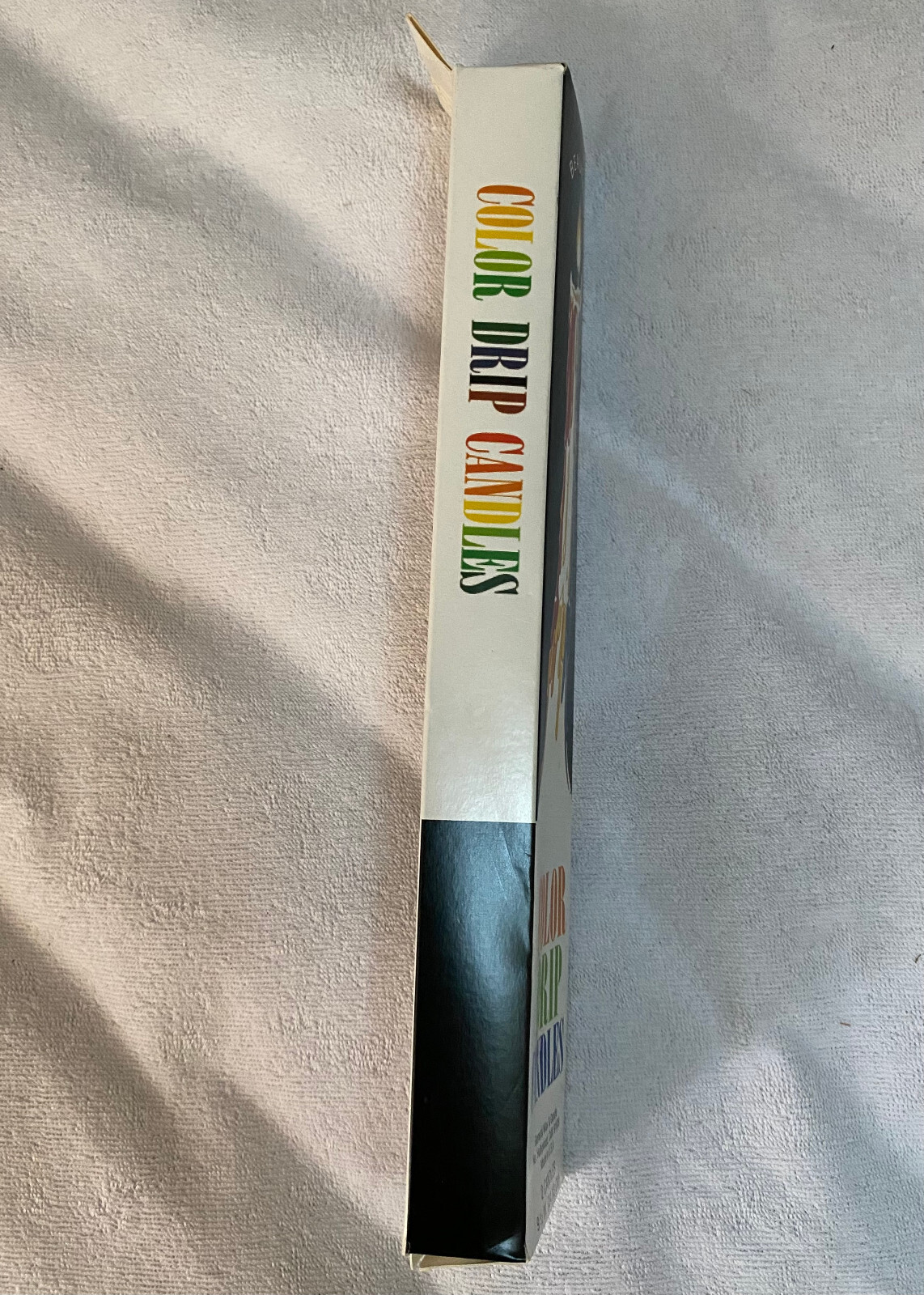 2 Per Pack Rainbow Multi Wax Color Drip Candles 9 1/5 ” Tall Vintage New