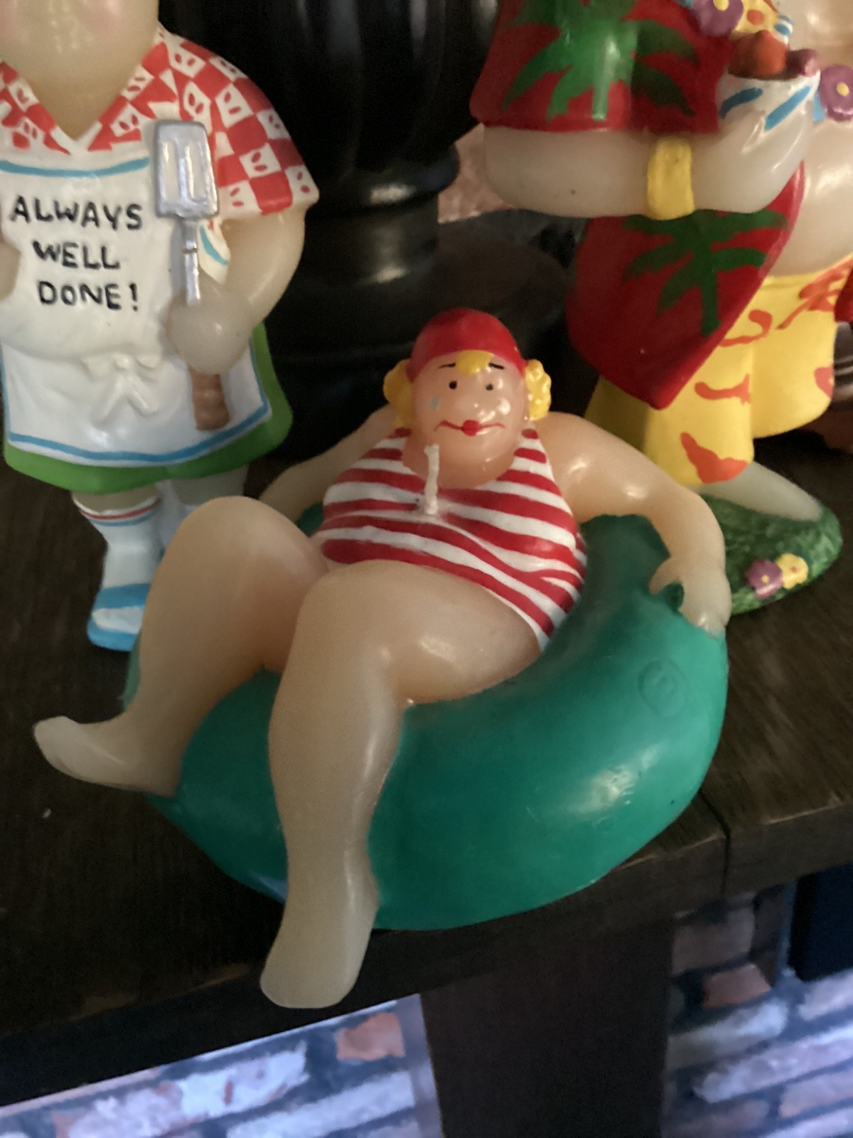 Vintage Lot Of 4 Boston Warehouse Candles Sun Bathers Decorative Candles