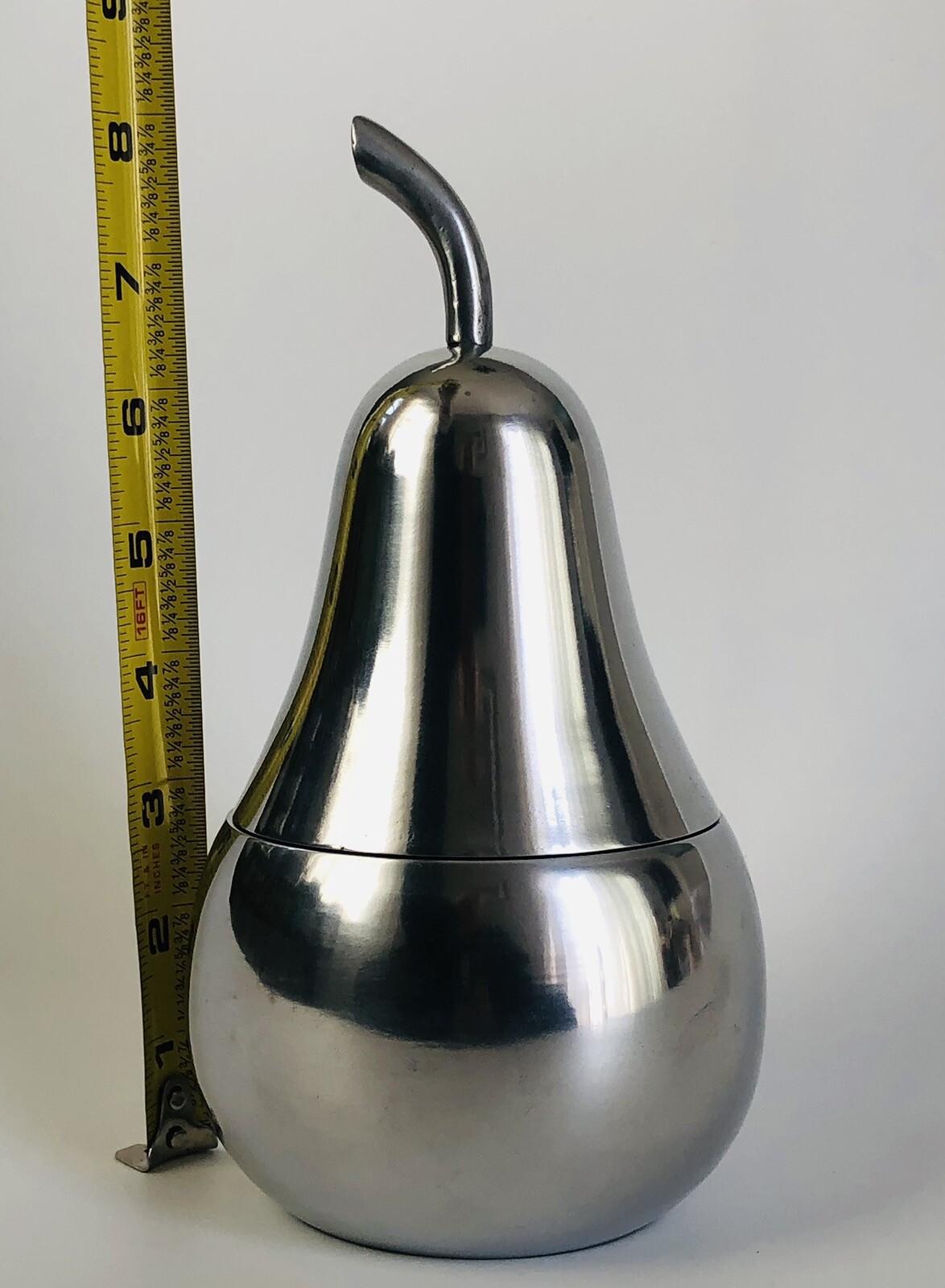Pottery Barn Citrus Blossom Candle RARE/RETIRED – Silver Plate Pear Shape HEAVY