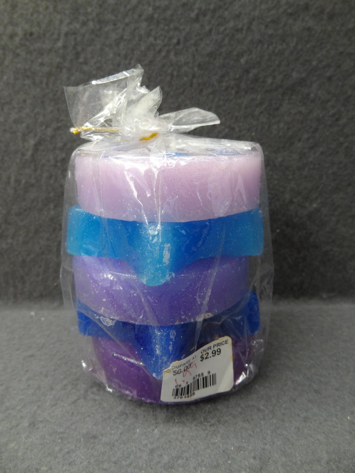 NEW Pillar 3.5″ Y2K Moon & Stars Glitter Candle 1999 Single Wick Stack Clarie’s