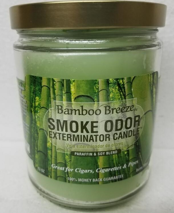 Smoke Odor Exterminator 13 oz Jar Candle bamboo breeze.