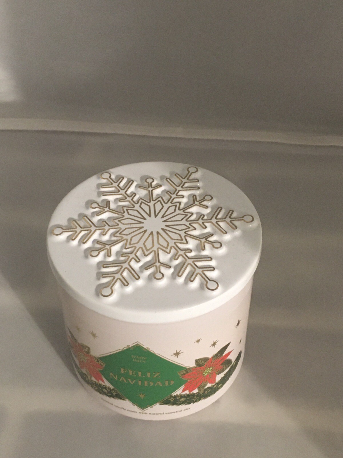 Bath & Body Works White Barn FELIZ NAVIDAD Champurrado 3 Wick Candle 14.5oz