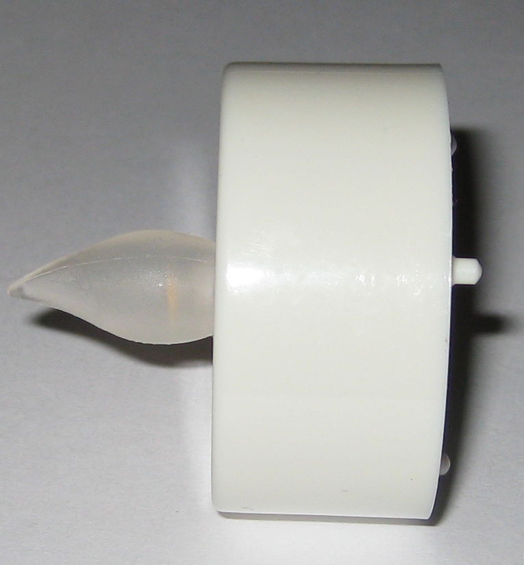 Flickering Yellow LED Candle with CR2032 3V Battery and Switch Battery Included