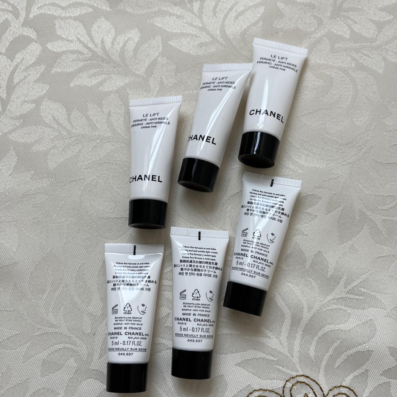 6x Chanel LE LIFT Creme Firming Anti-wrinkle Cream Fine(5 ml each)= 30ml Total