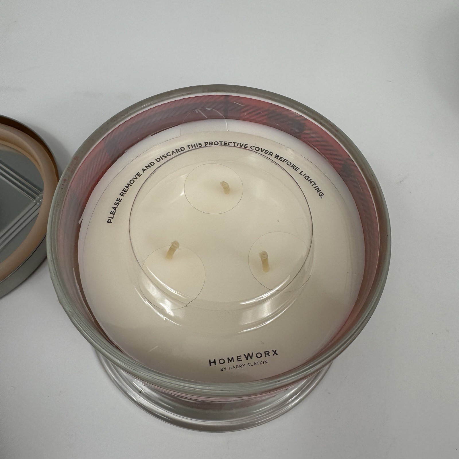 HomeWorx by Harry Slatkin Peppermint Wreath Scented Candle 3 Wick Christmas