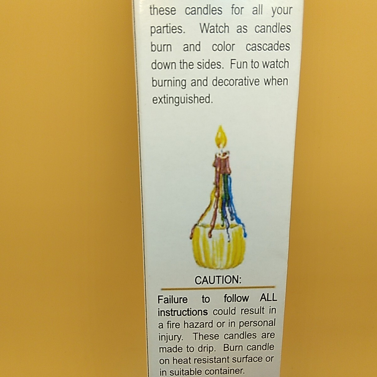 Multi-Color Drip Candles (Taper Candles)