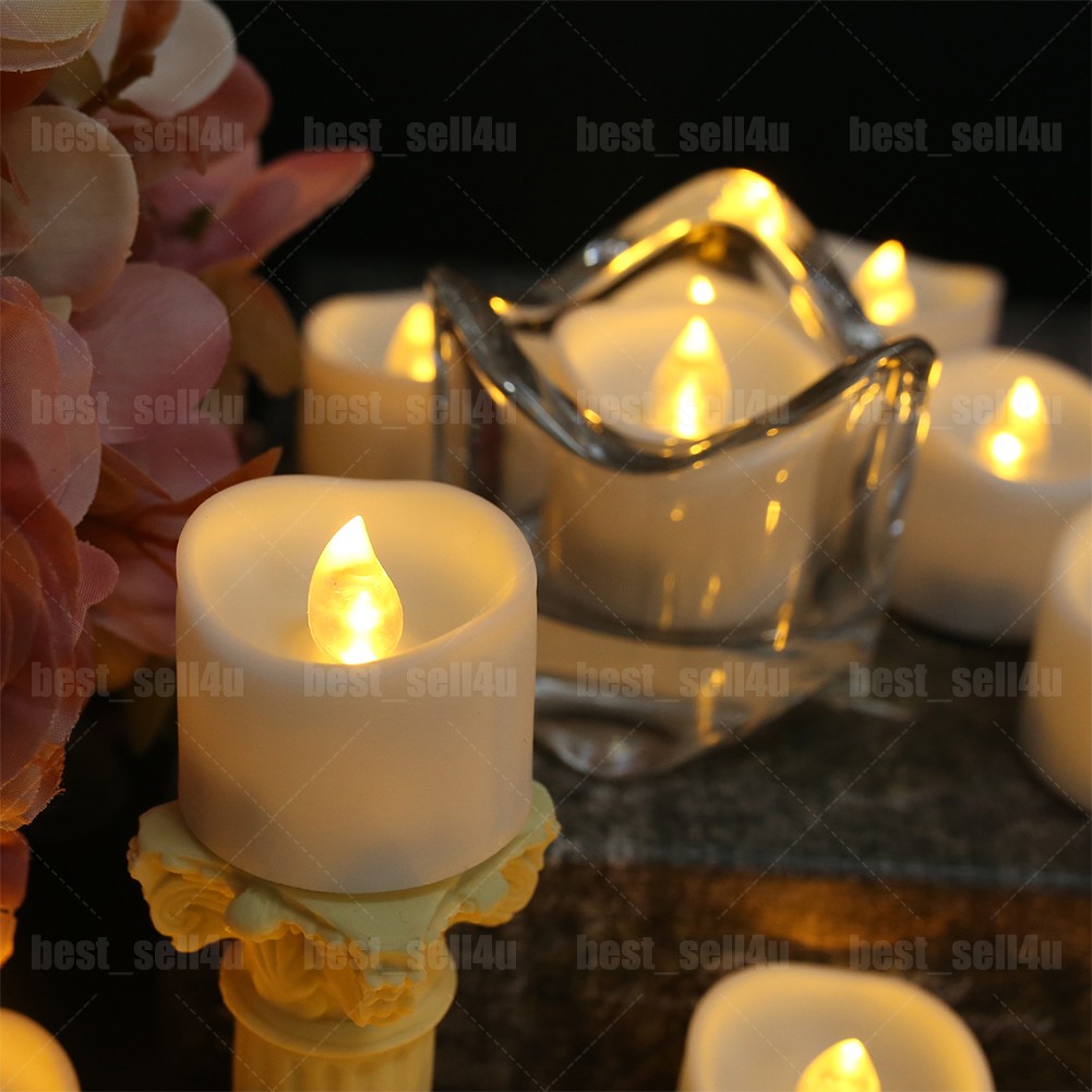 24pcs Flickering LED Tea Lights Candle Lamp Battery Operated with Remote Control