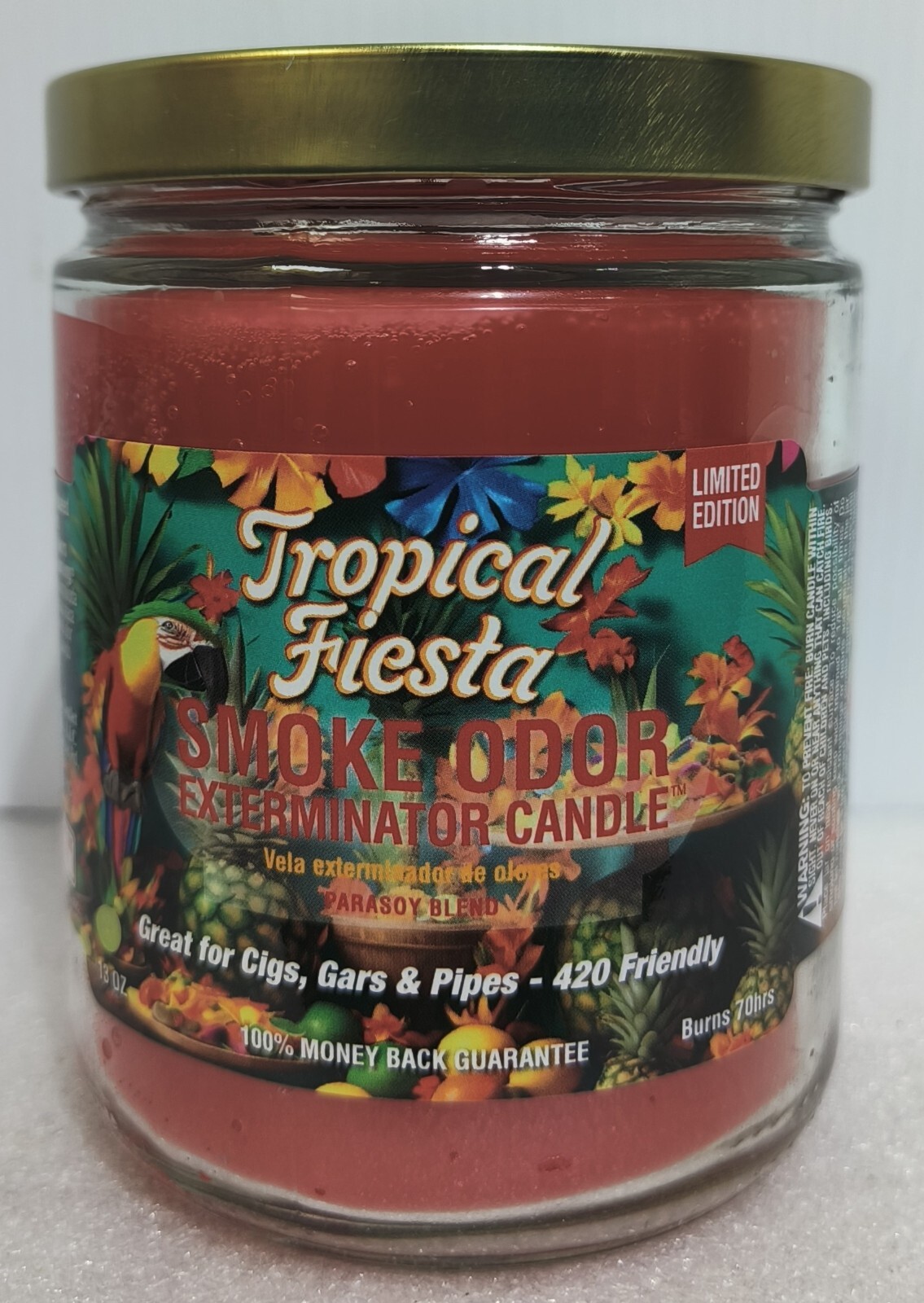 Smoke Odor Exterminator 13 oz Jar Candle, Tropical Fiesta Set of Eight Candles.
