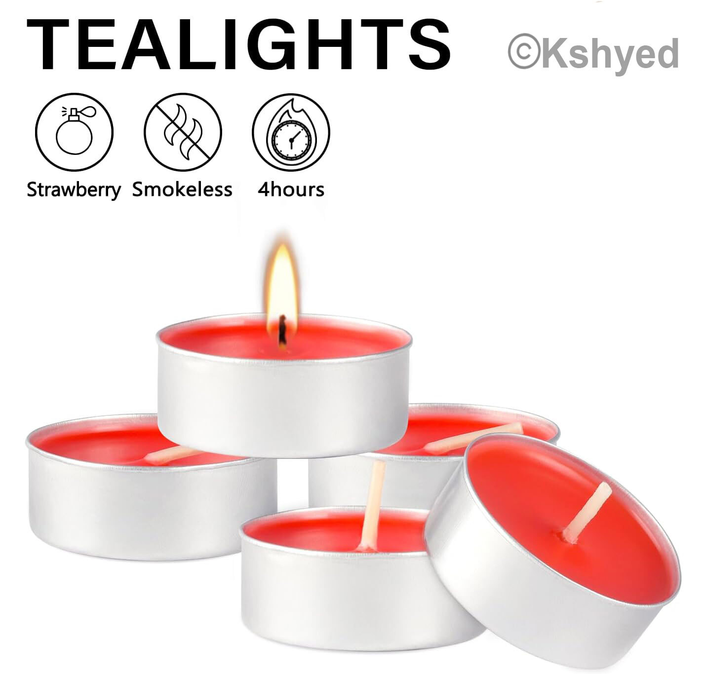 30 Pcs Scented & Unscented Tealight Candles Long Lasting Aromatherapy Candles