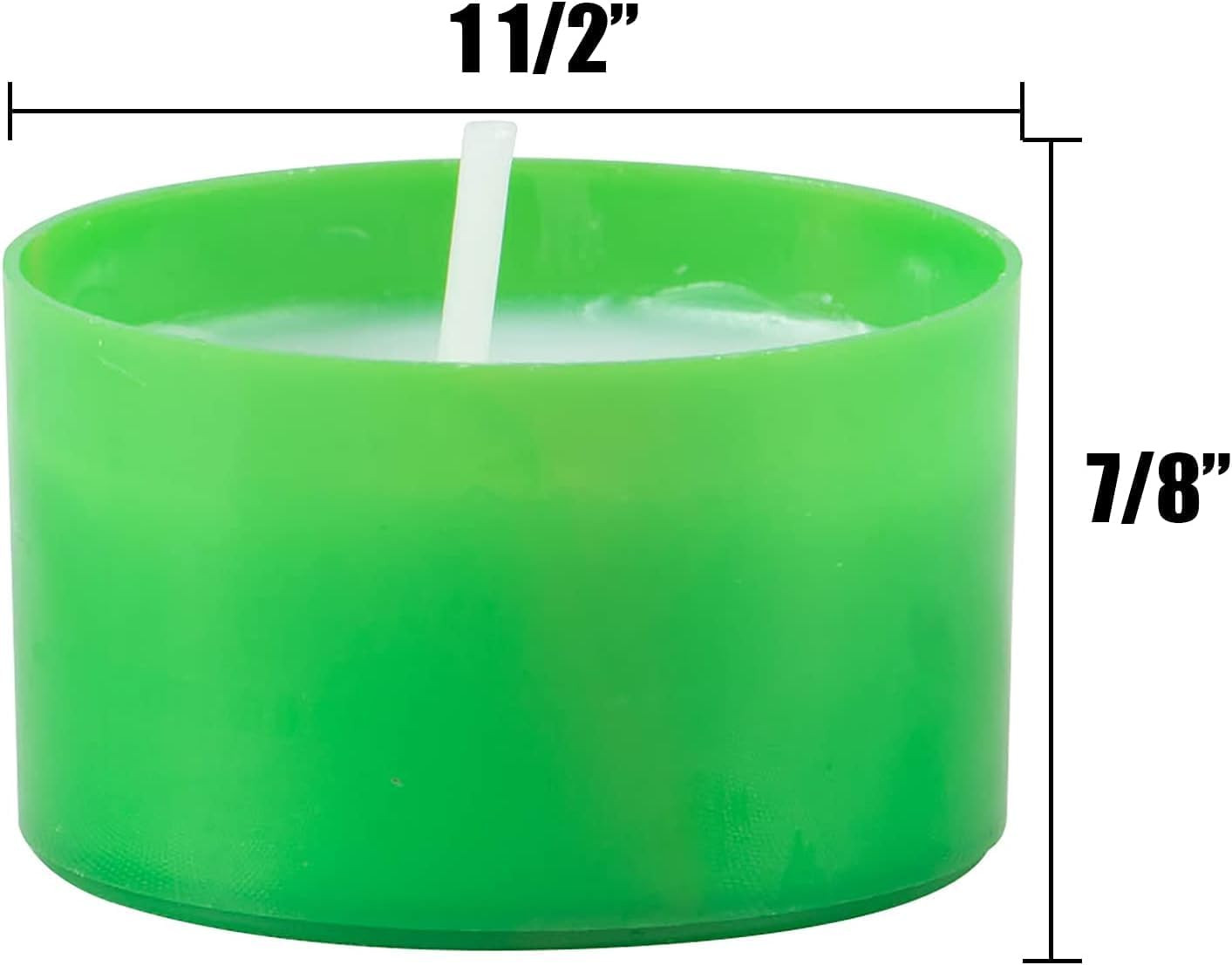 48 Pack Multicolor Unscented 6 to 7 Hour Long Burning Tea Light