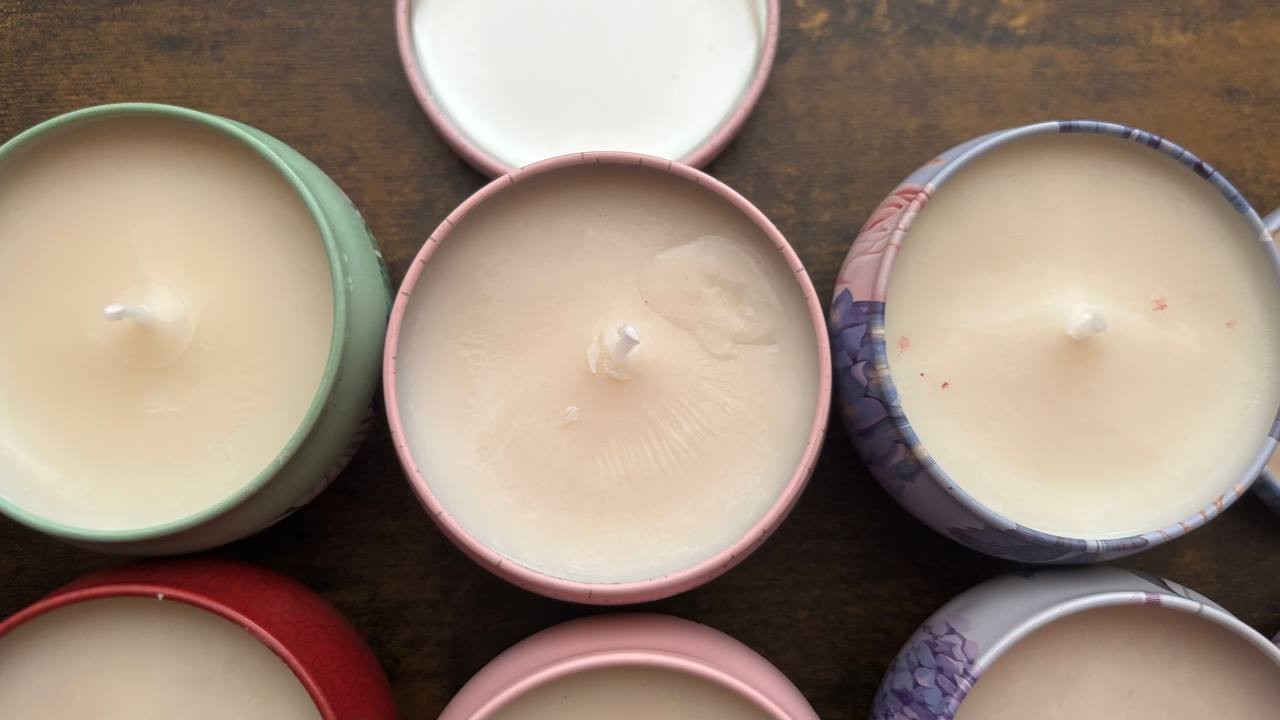 Handmade Soy Wax Candles – Set of 6 in Decorative Tins, Organic and Eco-Friendly