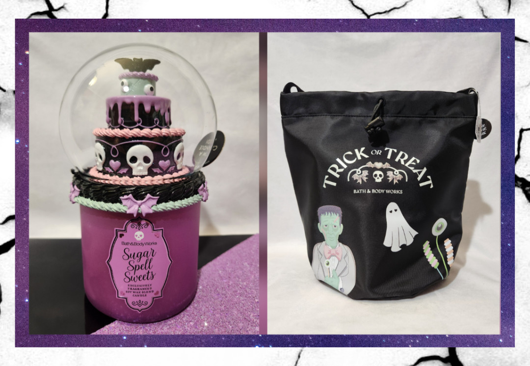 Bath & Body Works SUMMERWEEN🦇SUGAR SPELL SWEETS 3-Wick Candle + BONUS Mini Tote