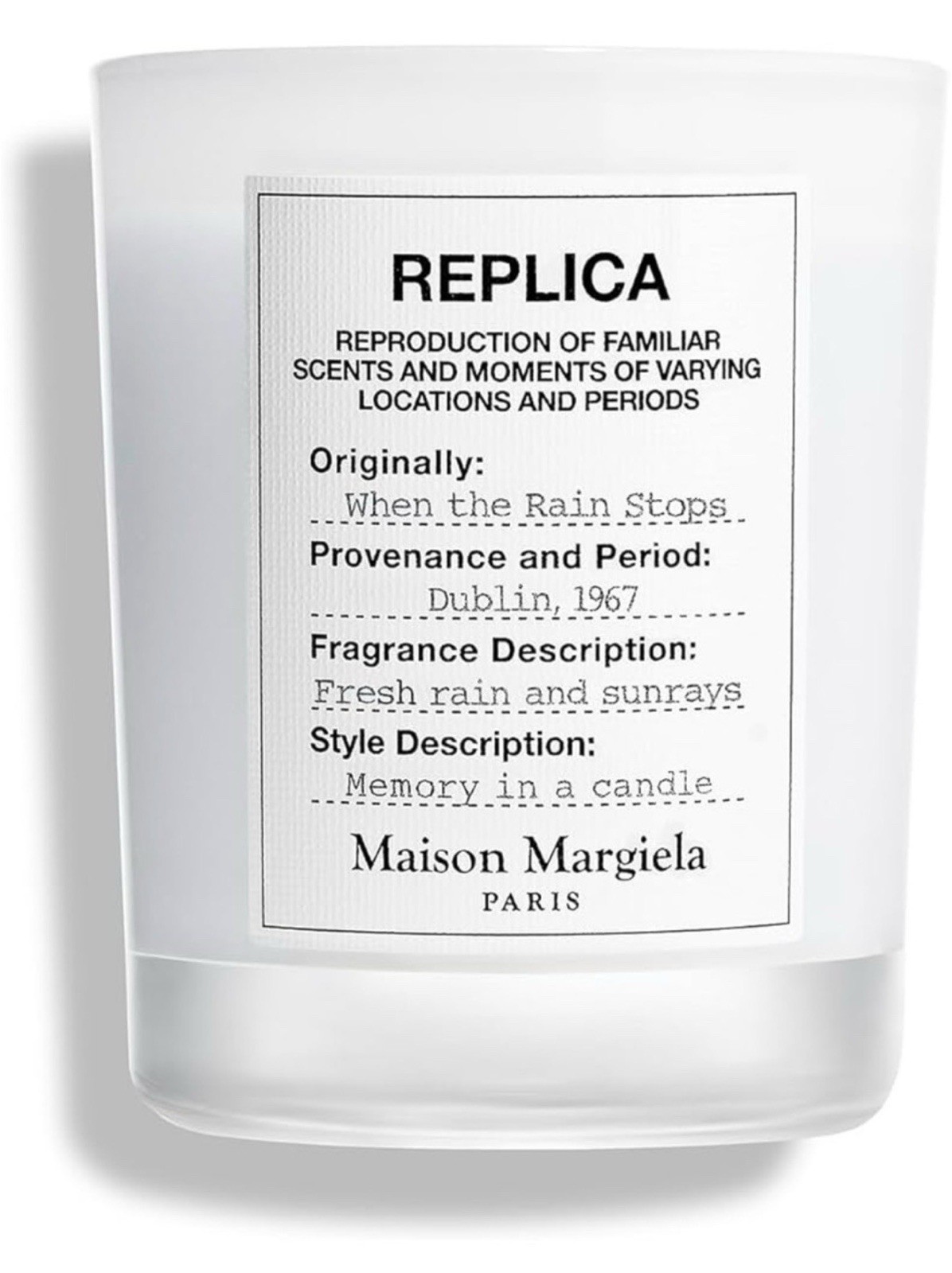Maison Margiela REPLICA When the Rain Stops Scented Jar Candle 165g 5.82oz