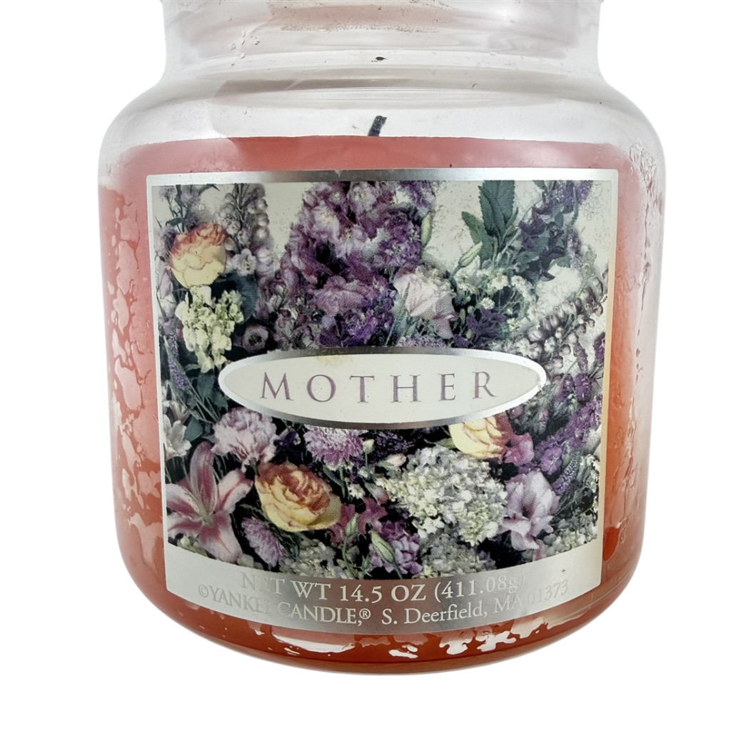 Yankee Candle Vintage Retired PLUMERIA Mother 14.5 oz Silver Label Jar Candle