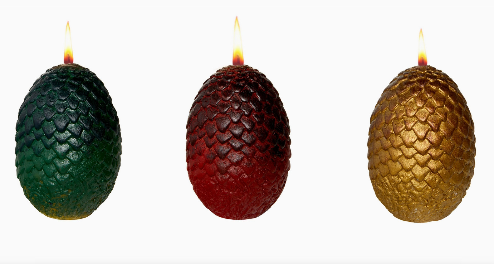 Game of Thrones Dragon Egg Candles, Set of 3