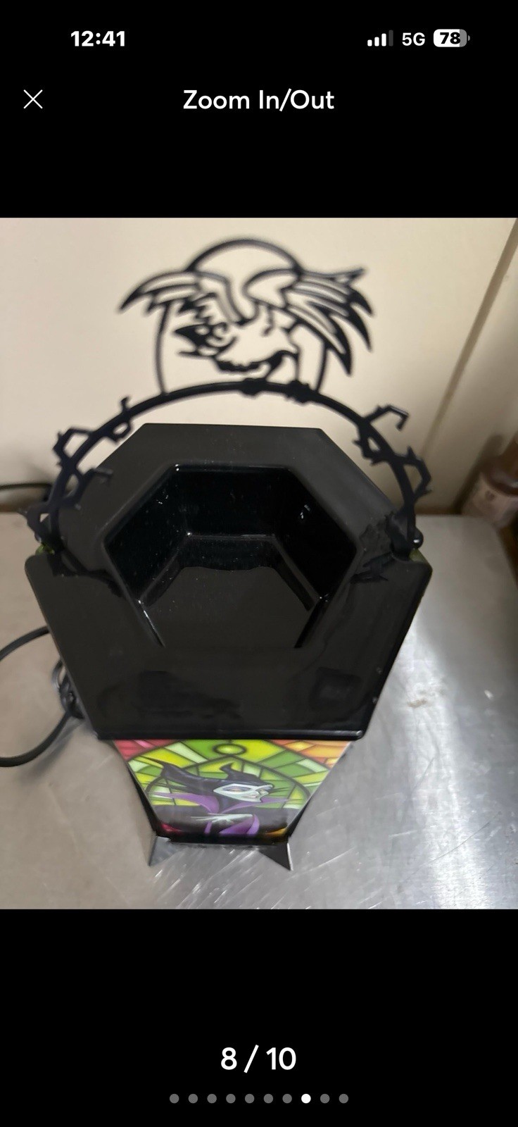 Scentsy Disney Villains Stained Glass Lantern Accent Lamp, Corded Switch