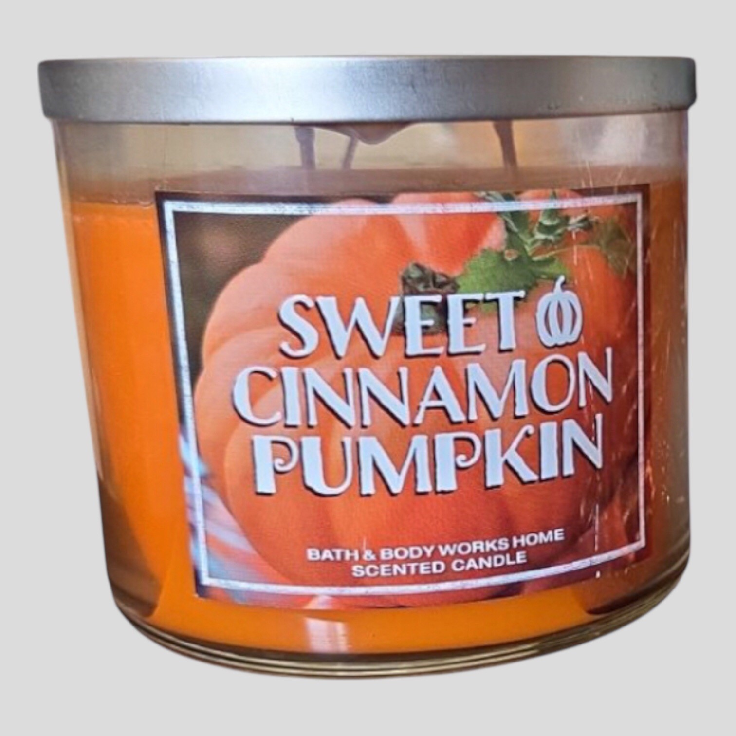 Set of 2) Bath & Body Works SWEET CINNAMON PUMPKIN 3 Wick Scented Candles 14.5oz