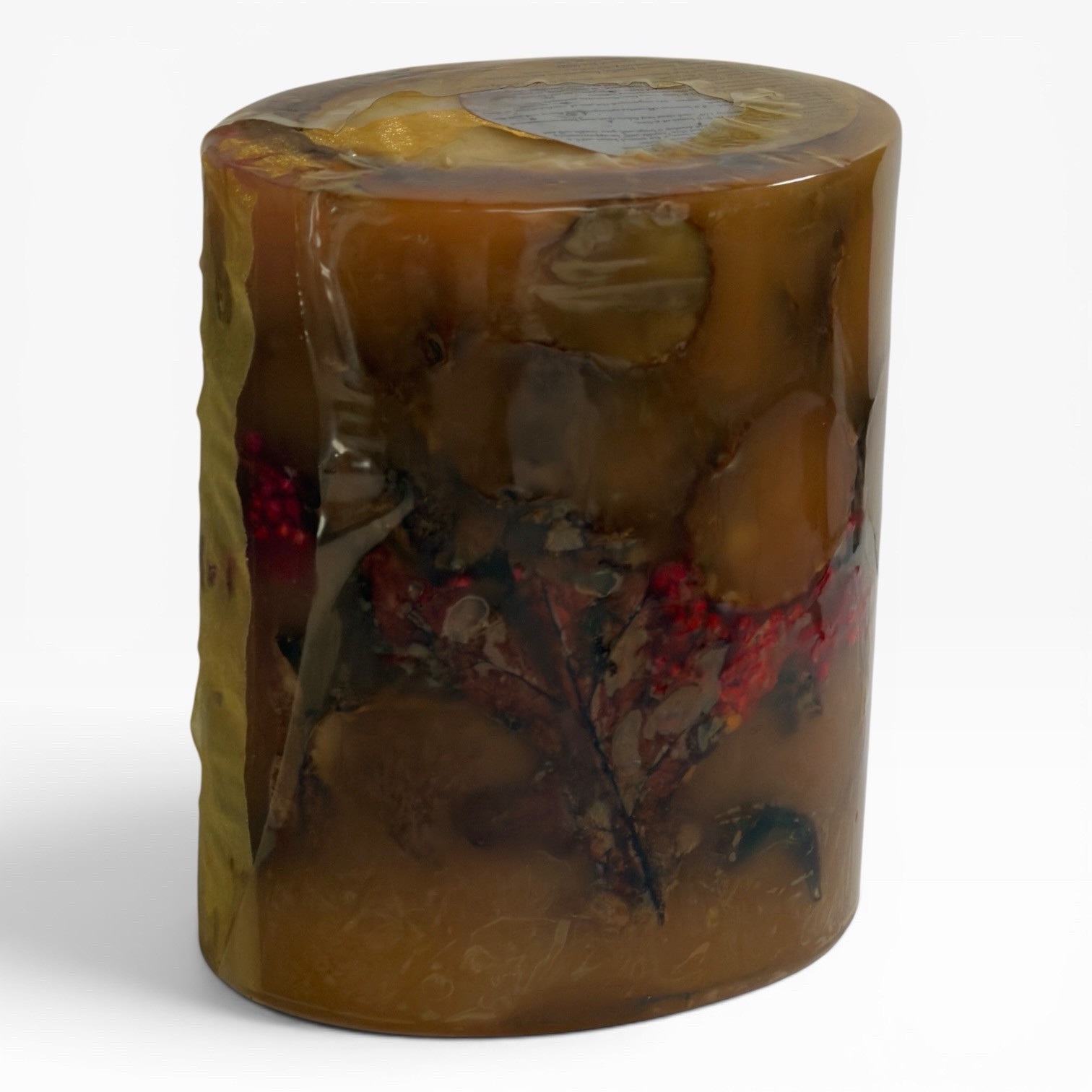 Rosy Rings Harvest Botanical Candle Large Sealed 175 Hr Hand Poured Pillar Oval