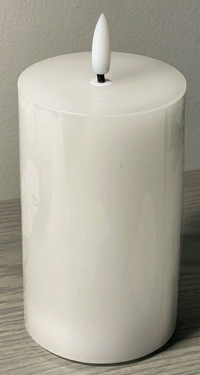 Flameless Battery-Operated Manual On/Off LED Candle – No Timer ~ Used Once