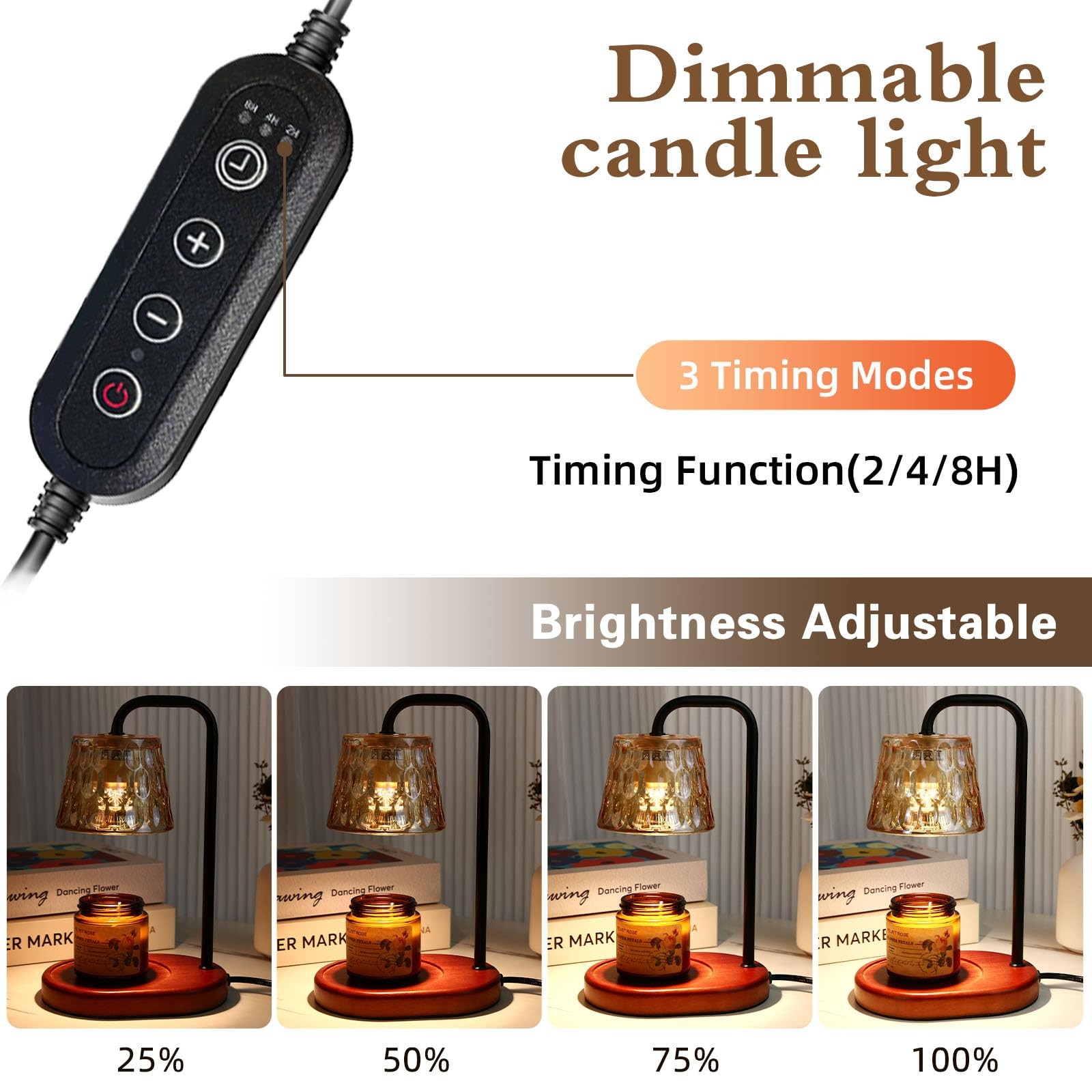 Dimmable Candle Warmer Lamp with Timer Candle Warmer for House Warming Decor …