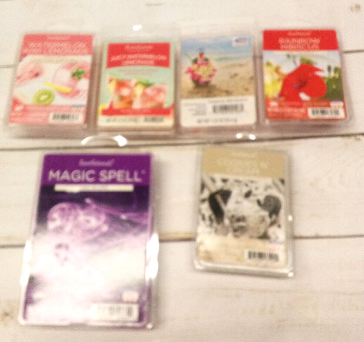 Lot of 6 Different Scented Candle Wax Melts a couple have been opened unused