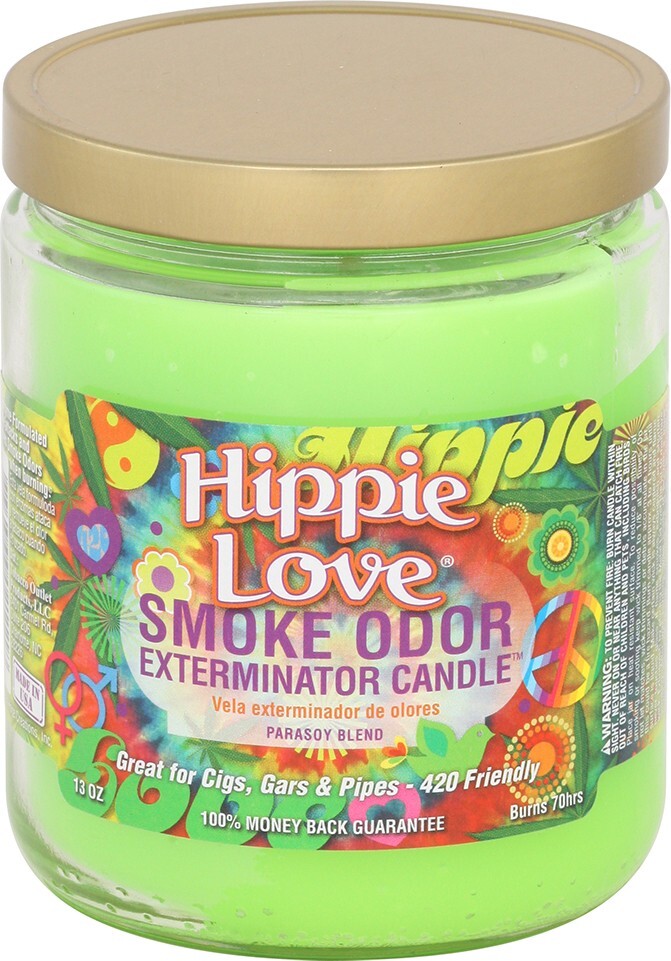 Smoke Odor Exterminator Candle Hippie Love (6) 13oz Jars Free Shipping
