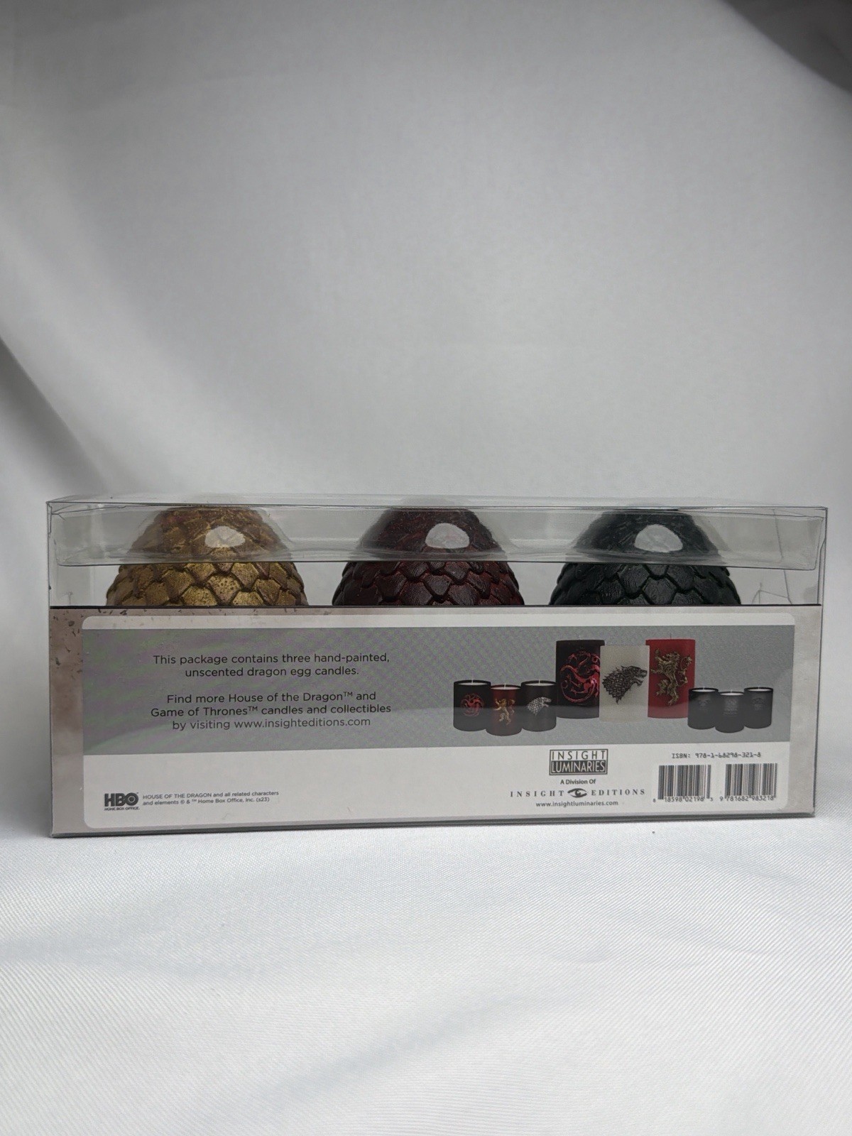 House of the Dragon Dragon Egg Candles Set of 3 HBO Game of Thrones New